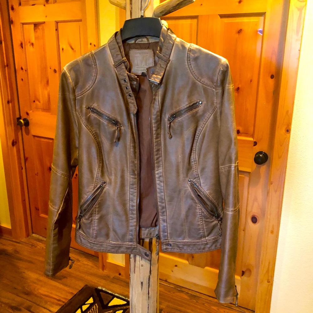 Faux leather jacket